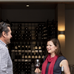 Wine tasting at the Sam Miranda Cellar Door, King Valley.
Photo by Erin Davis-Hartwig